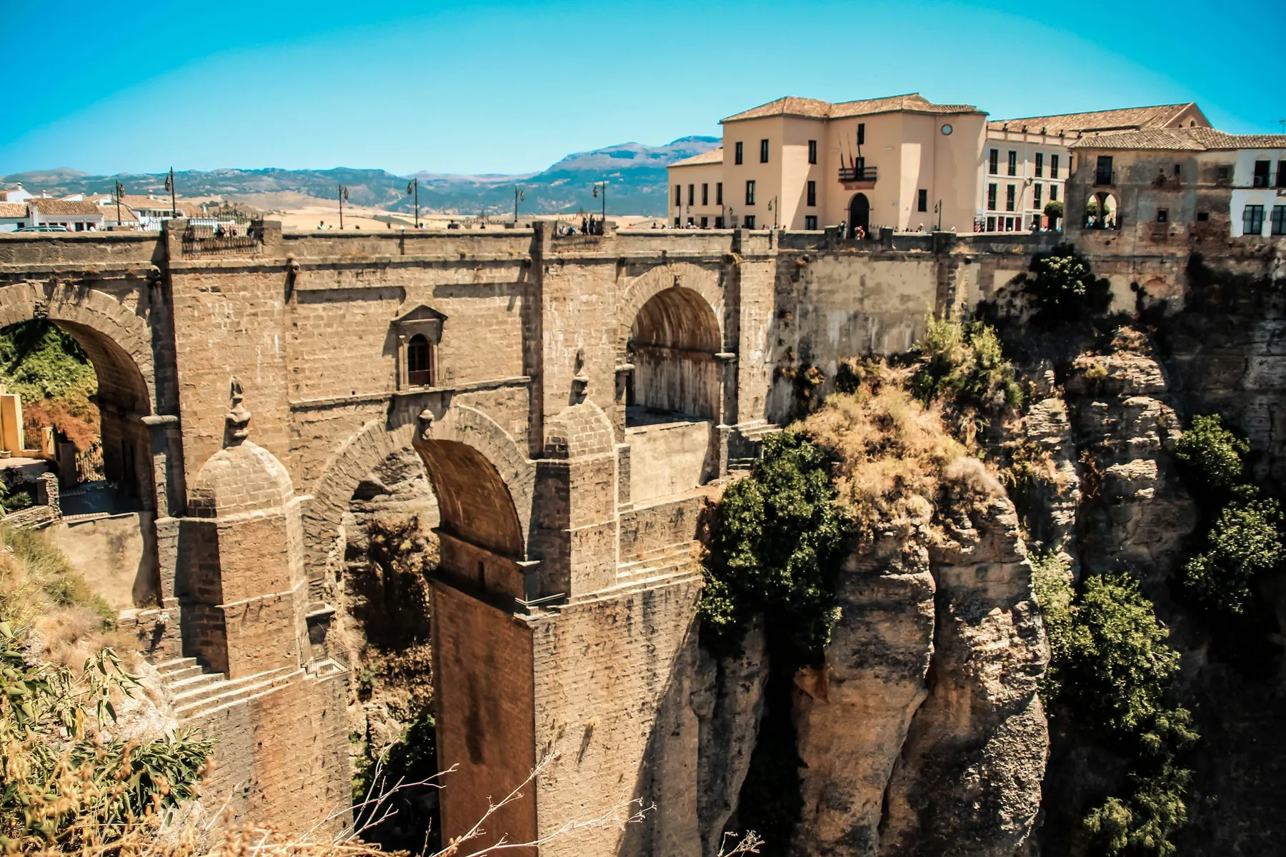 The stone bridge of Ronda over the gorge, a popular day trip from the Costa del Sol